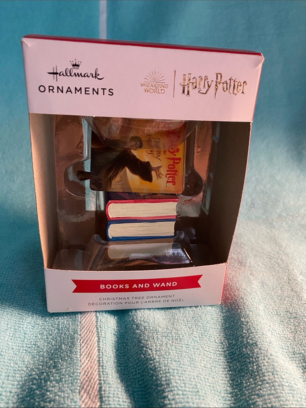 Harry Potter Books and Wand Hallmark Christmas ornament